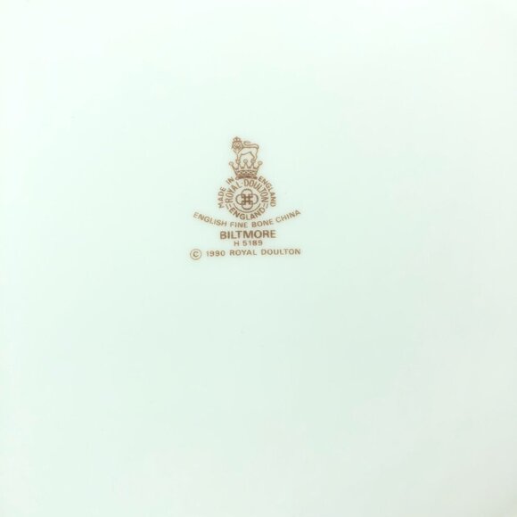 Royal Doulton Biltmore Pattern Saucer & 2 Salad Plates Bone China Made n England - Picture 8 of 8